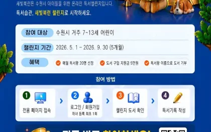 수원특례시, ‘수원새빛북런’으로 어린이들에게 생각하는 힘 길러준다