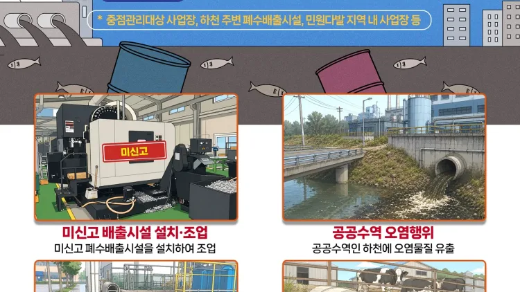 경기도 특사경, 장마철 폐수 배출사업장 집중 단속