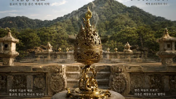 불교를 상징한다면 백제금동대향료이다.